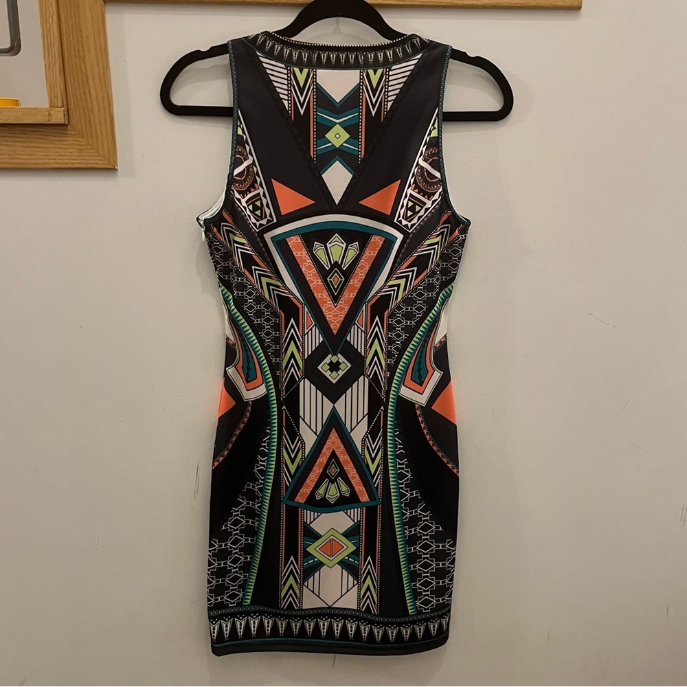 Printed Bodycon Mini Dress (Small) - Picture 5 of 7
